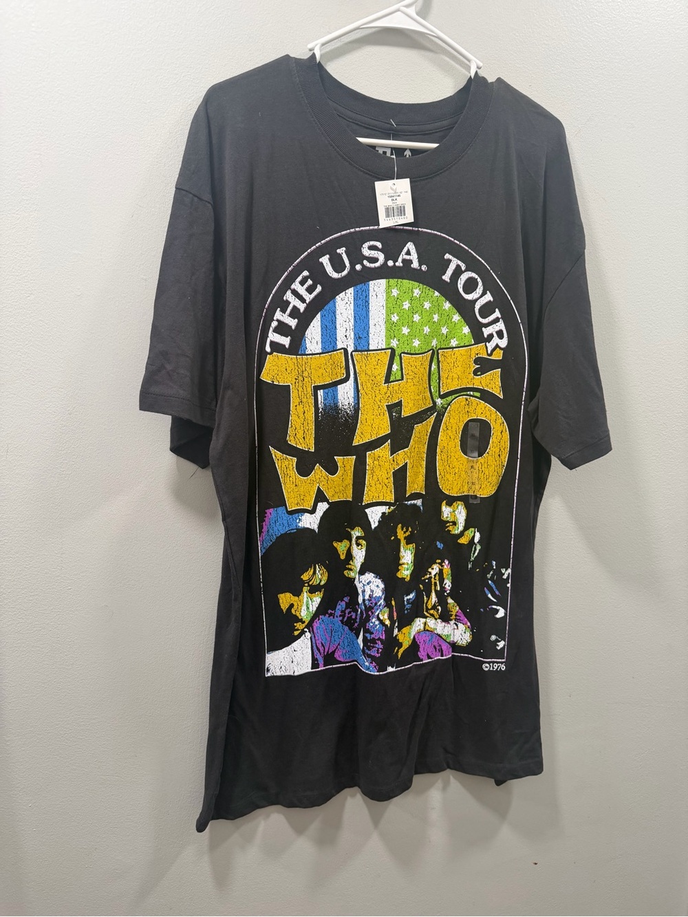 The Who U.S.A. Tour Graphic Black womens T-Shirt dress size XL-L